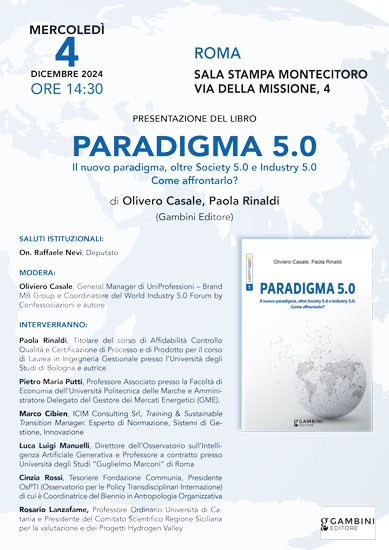 Locandina presentazione libro Paradigma 5.0 - 4 dic 2024